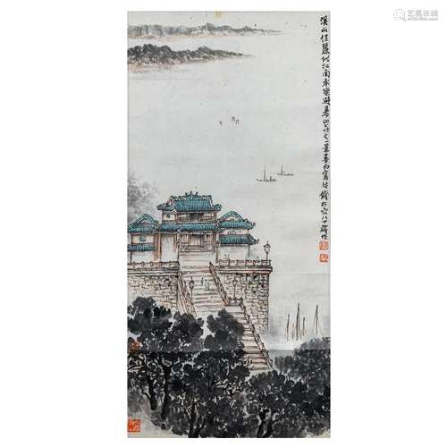 A CHINESE PAINTING OF XISHAN LANDSCAPE ,SIGNED QIAN SONGYAN