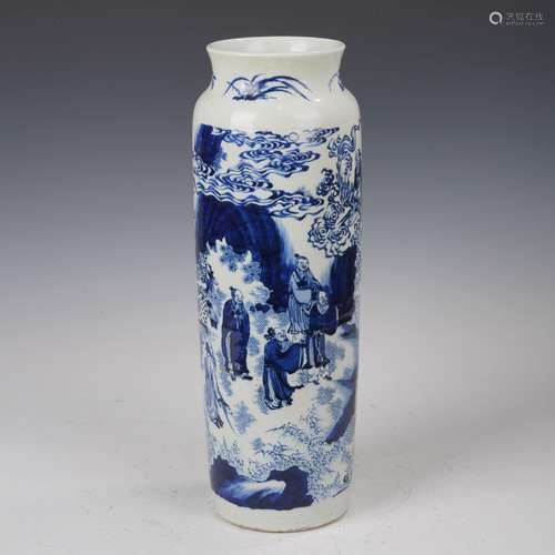 A BLUE AND WHITE PORCELAIN JAR,MING