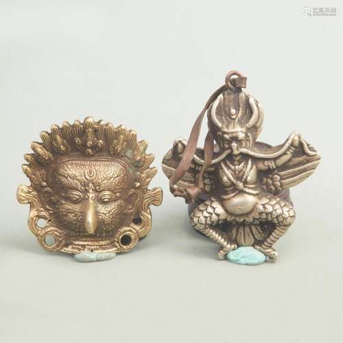 GROUP TIBETAN BUDDHISM BRONZE PENDANT