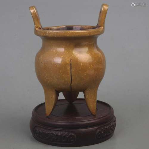 A XUAN DE STYLE SPRINKLE GOLD BRONZE CENSER