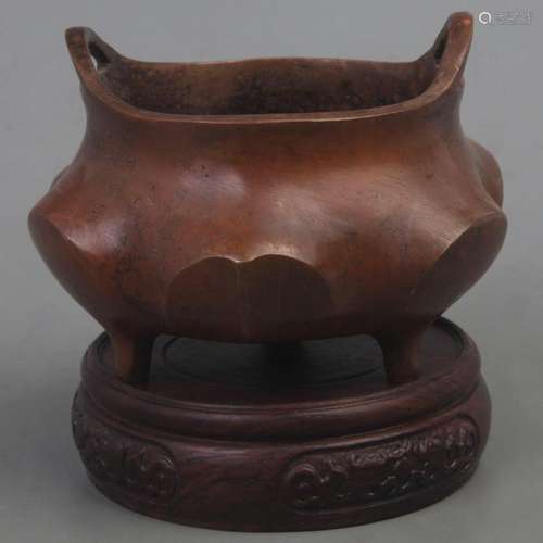 XUAN DE STYLE THREE FOOT BRONZE CENSER