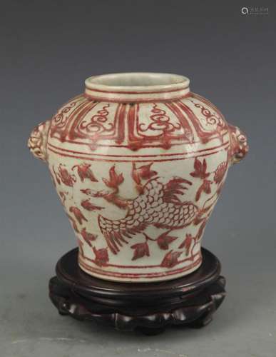 A YOU LI HONG PHOENIX PAINTING PORCELAIN JAR