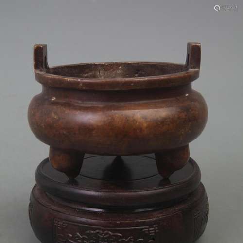 A FINE THREE FOOT BRONZE CENSER