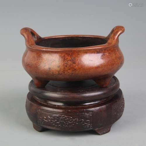 A FINE THREE FOOT BRONZE CENSER