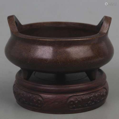 A FINE XUAN DE STYLE THREE FOOT BRONZE CENSER