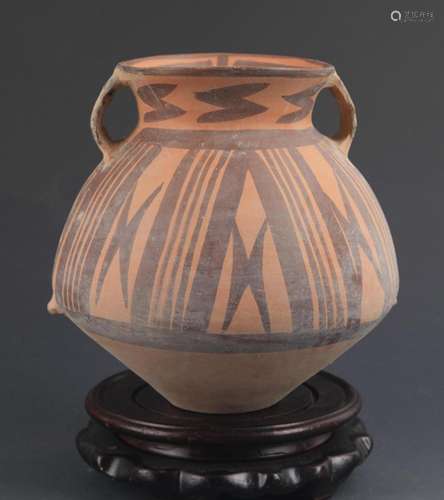 YANG SHAO CULTURE COLORED POTTERY JAR