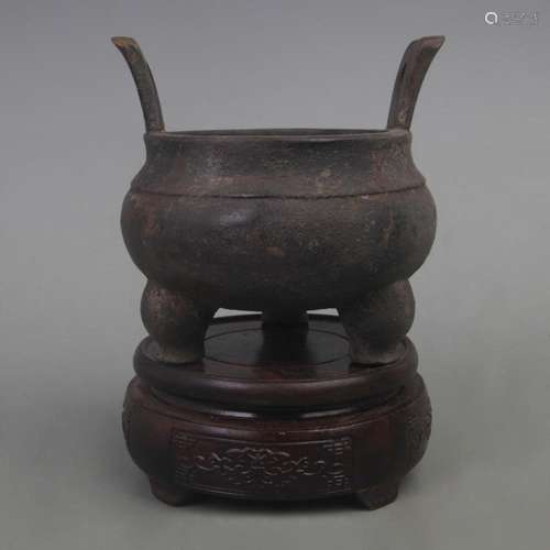 XUAN DE STYLE THREE FOOT BRONZE CENSER