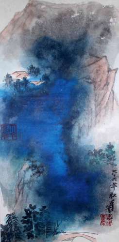 Zhang Daqiansplash ink and color landscape
