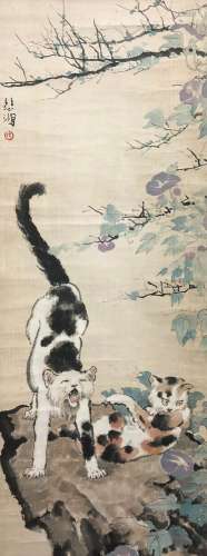 Xu Beihong double cat picture
