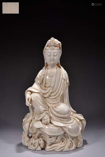 Seated Dehua White Porcelain Avalokitesvara