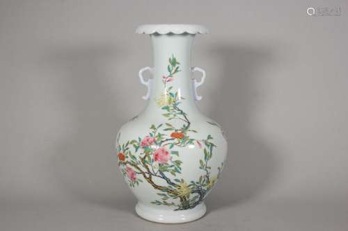 Pastel three-fruit pattern anti-mouth bottle