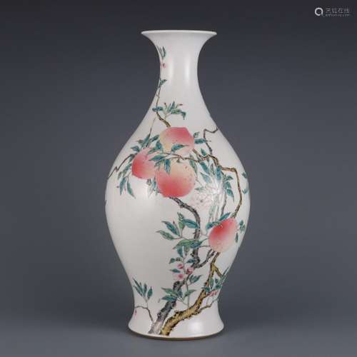 Pastel Eight Peach Pattern Olive Vase