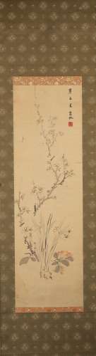 A Chinese painting of plum blossom, Huang Binhong mark