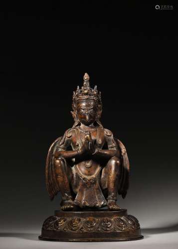 A copper Garuda statue ,Qing Dynasty,China