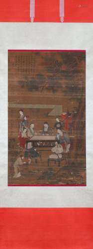 A Chinese figure painting, Wang Zhenpeng mark