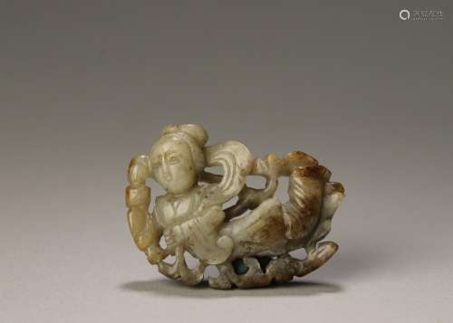 A jade fairy pendant,Qing Dynasty,China