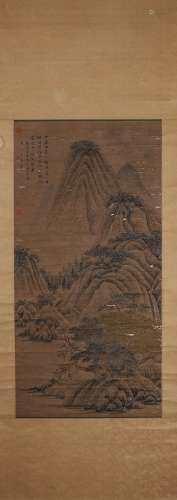 A Chinese landscape painting, Dong Qichang mark