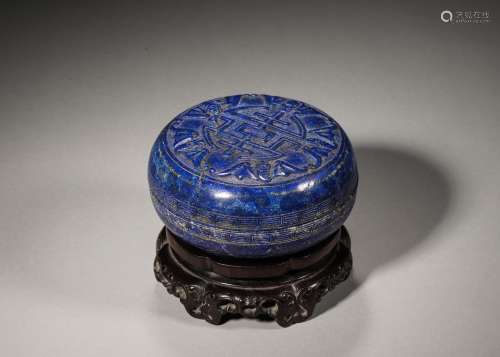 A bat patterned lasurite box,Qing Dynasty,China