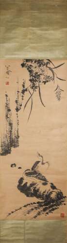 A Chinese birtd-and-flower painting, Zhuda mark