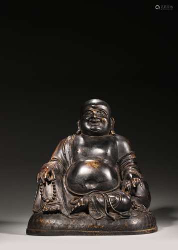 A copper Maitreya statue ,Qing Dynasty,China