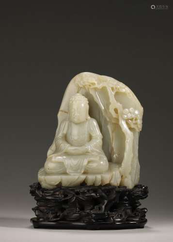 A jade Sakyamuni ornament,Qing Dynasty,China