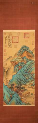 A Chinese landscape painting, Li Sixun mark