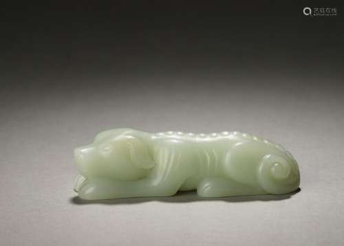 A jade dog ornament,Qing Dynasty,China