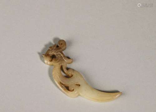 A jade phoenix pendant,Han Dynasty,China