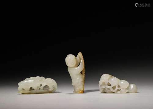 A group of jade figurines,Qing Dynasty,China