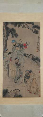 A Chinese painting of figure, Huangshen mark