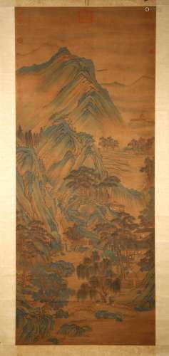 A Chinese landscape painting, Unknown mark,Song Dynasty,Chin...
