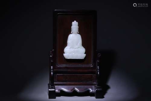 Hetian Jade Avalokitesvara Insert Screen
