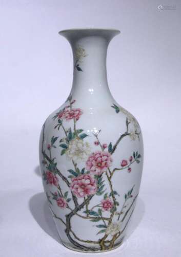 Pastel Flower Guanyin Vase