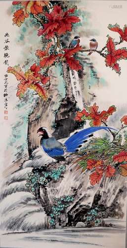 Tian Shiguangflower and bird