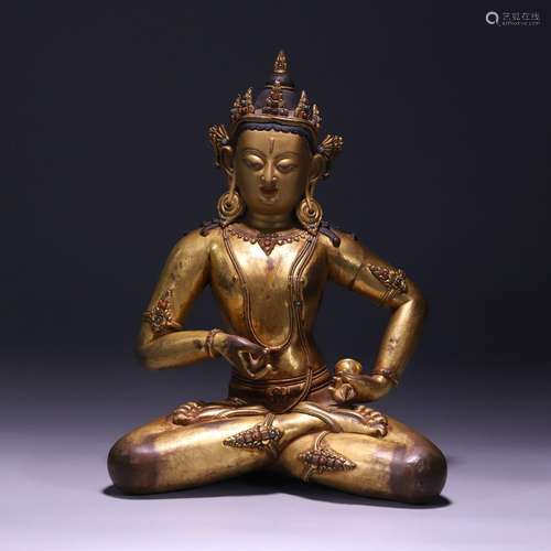 Bronze gilt vajra statue