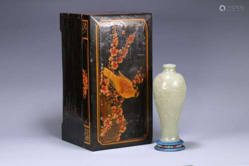 Hetian Jade Character Stories Poetry Plum Vase