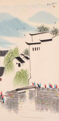 Picture of Wu Guanzhong's family in the south of the Yangtze...