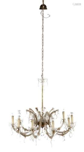 10-light crystal chandelier