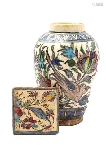 Persian vase and tile