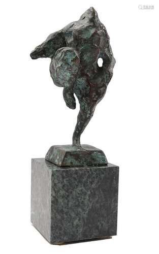 Bronze sculpture of a dancing person