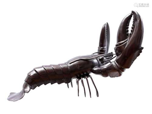 Bronze sculpture of a lobster