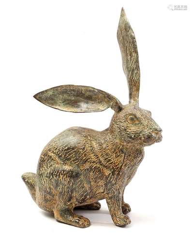 Bronze sculpture of a hare