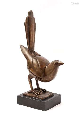 Bronze sculpture of a bird