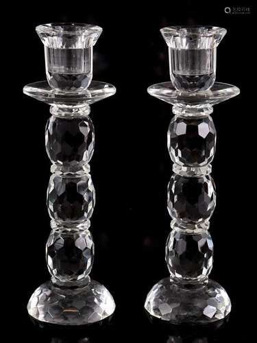 2 crystal candlesticks