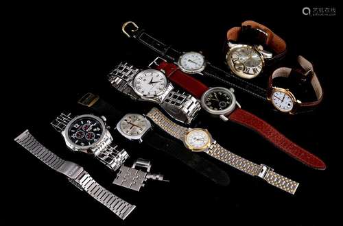 8 various wristwatches