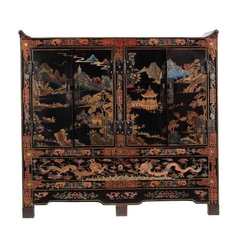 A Chinese painted chest