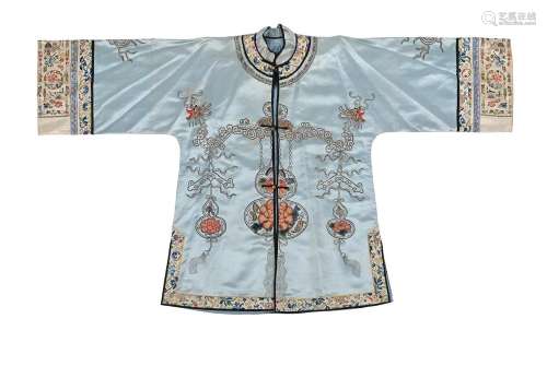 A Chinese pale blue jacket