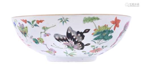 A Chinese Famille Rose 'Butterfly' bowl