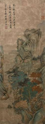 Tang Yin landscape map