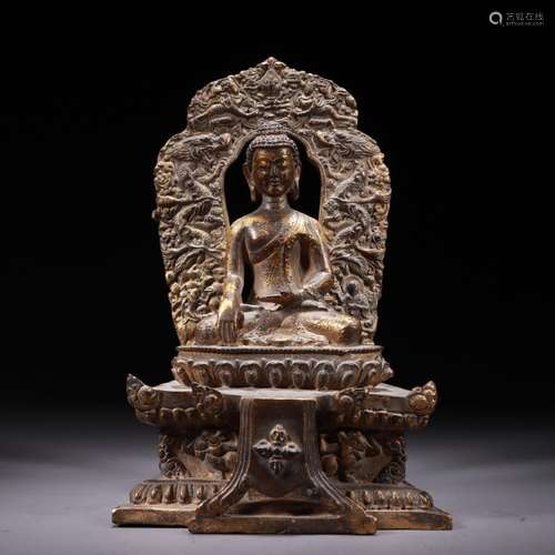 Bronze Lacquer Gold Shakyamuni